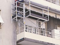 Balcony scaffolding 