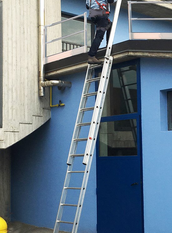 Extension ladders for roof access