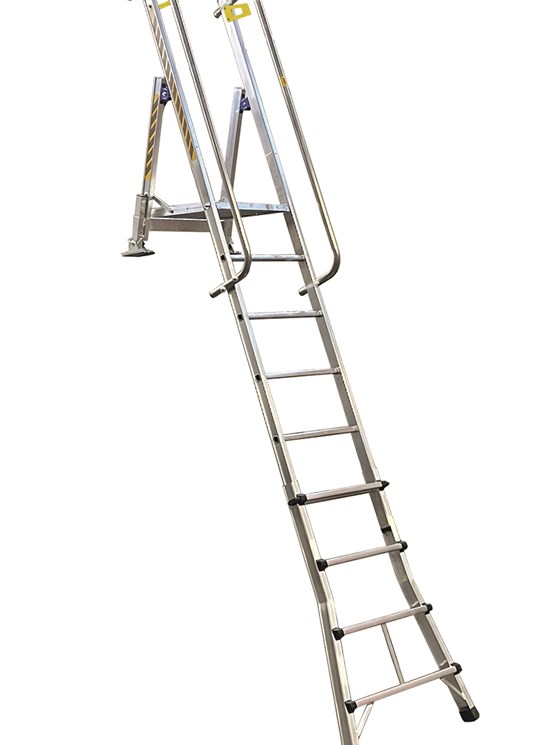 Truck platform access ladder