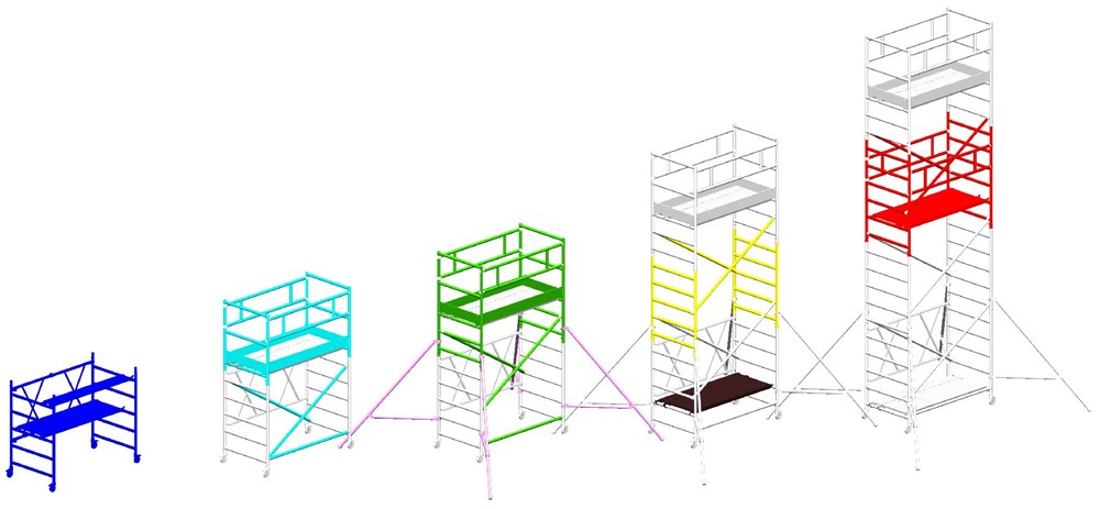 One Plus - Andamio de aluminio semiprofesional modular - Andamios