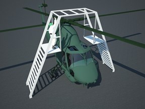 Escaleras para el acceso a helicópteros o aviones.