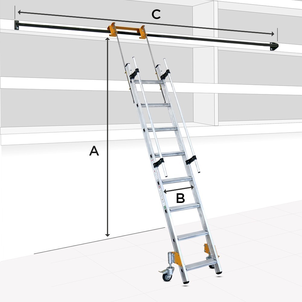 Scale Scorrevoli per Scaffali