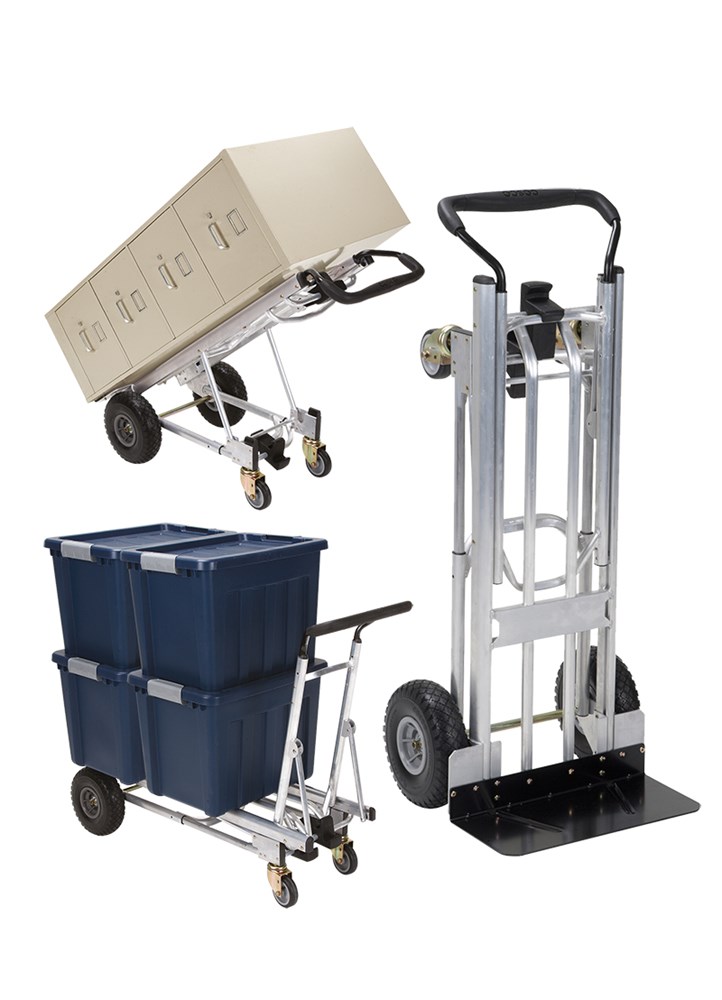 Carrello multifunzionale per scale