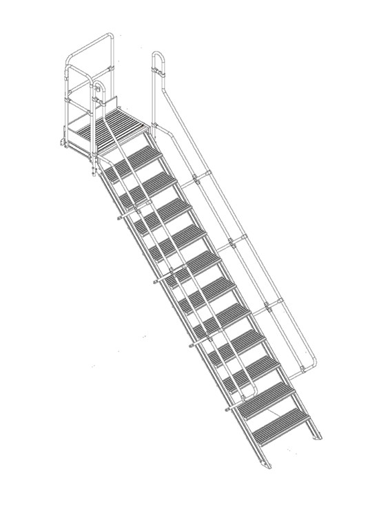 Scala d'accesso Maxi in alluminio 46°